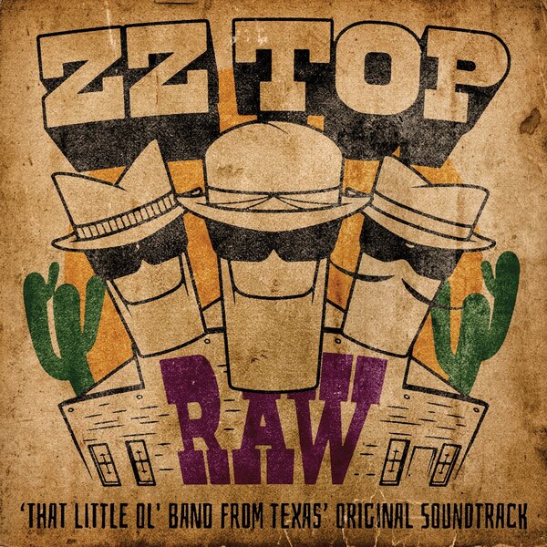 d49601c79a64c95ca74aea25d52856eb56ec0a4686c785706629e4f12386fd4c ZZ Top – Raw That Little Ol' Band From Texas Tangerine Vinyl LP - Image 1