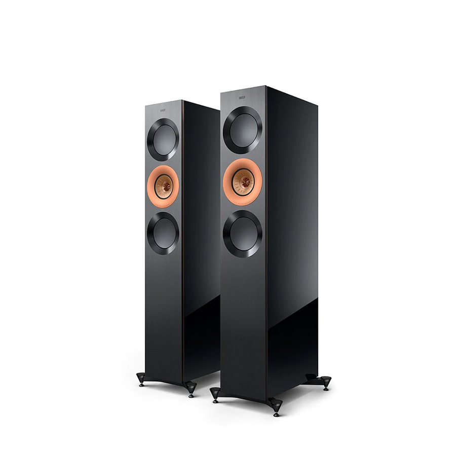 KEF-Reference-3-Speakers-High-Gloss-Black-Copper KEF Reference 3 Floorstanding Speakers (Pair) - Image 1