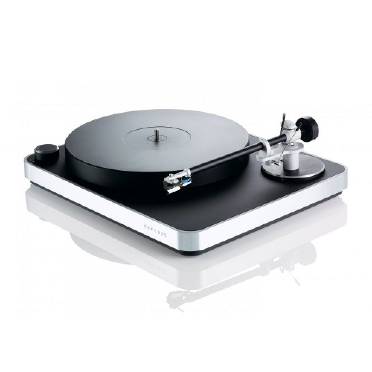 Clearaudio_concept_black_silver_1 Clearaudio Concept Turntable - Image 1